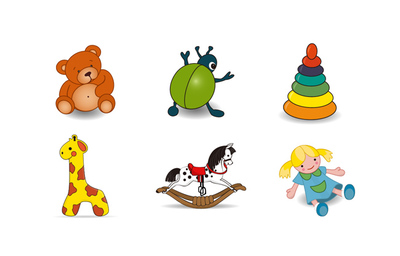 童心綻放 卡通可愛(ài)兒童玩具的矢量設(shè)計(jì)藝術(shù)